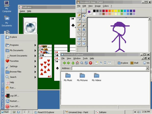 ReactOS screen shot