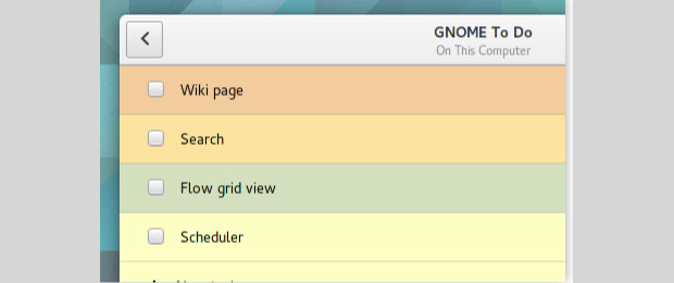 Gnome ToDo interface