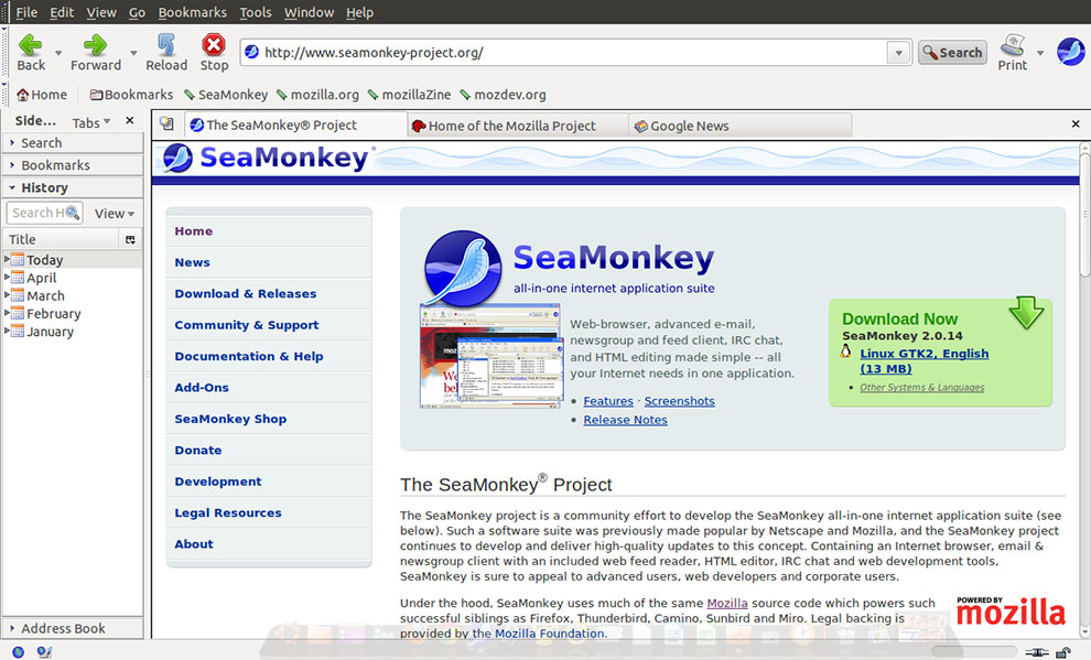    SeaMonkey 2.15 Beta  