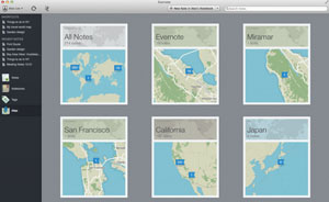 Evernote Atlas View