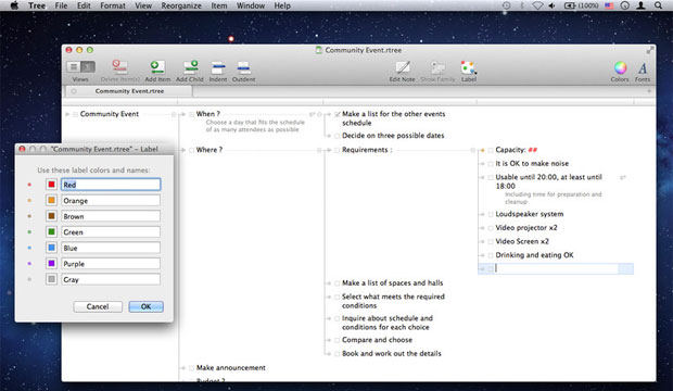 Tree Outline App