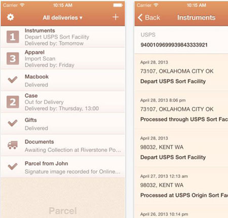 parcel delivery tracking