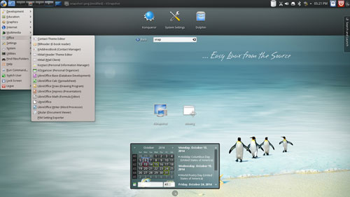 Calculate Linux KDE desktop view