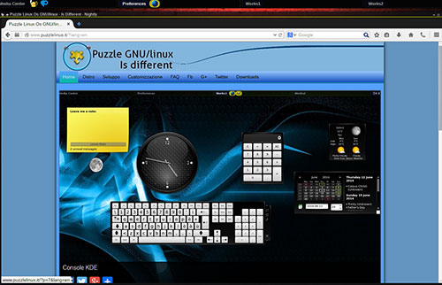 Puzzle GNU/Linux KDE 3-in-1 desktop environment