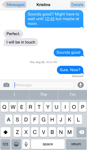 iOS 8 messages