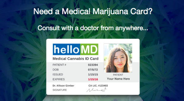 HelloMD Medical Cannabis ID Card