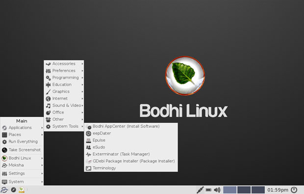 Bodhi 3.2 desktop