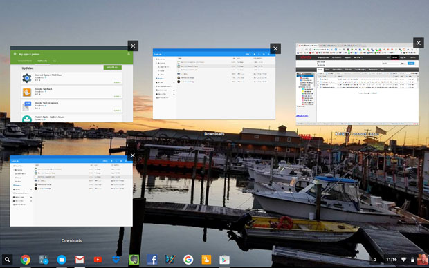 Chromebook runningapps view