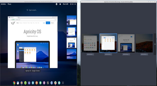 Apricity virtual workspaces