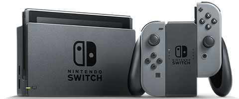 Nintendo Switch console and controllers