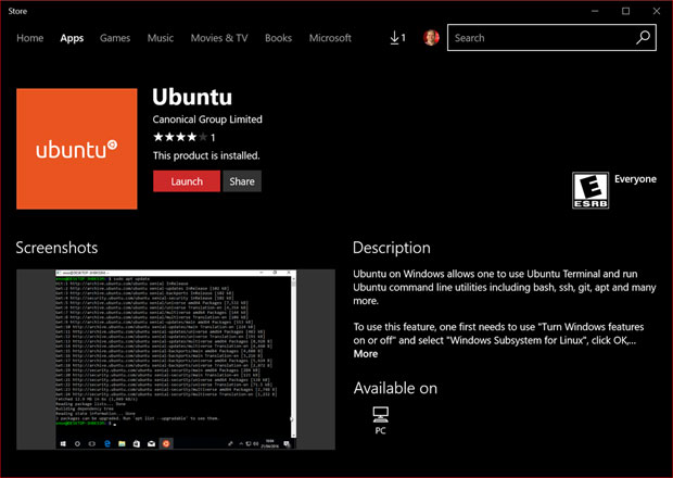 Ubuntu on Windows