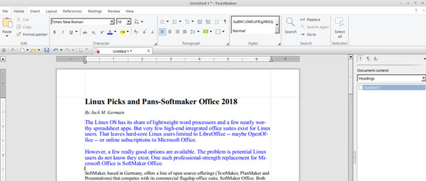 TextMaker screen shot