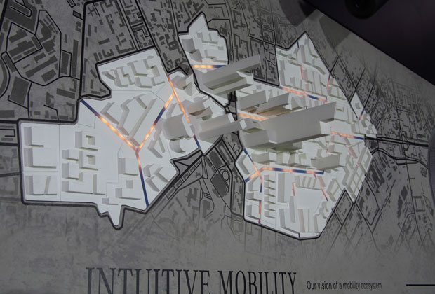 At the NAIAS in Detroit Mercedes demonstrated how special roads could be fit into the existing city grids