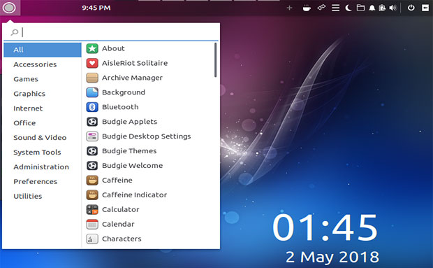 Ubuntu Budgie desktop settings