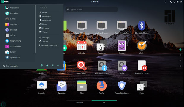 Manjaro-GNOME desktop