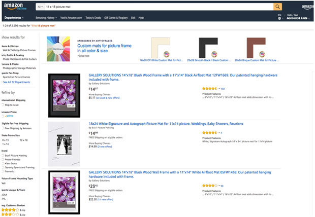 Shop for picture mat on Amazon first top results