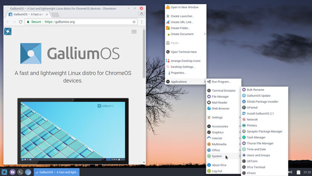 GalliumOS Xfce desktop