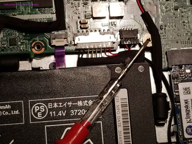 Chromebook remove screw from the motherboard
