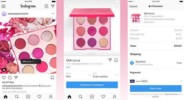 Instagram Checkout screenshots