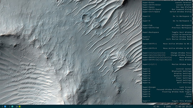 Regolith Linux Activated workspaces