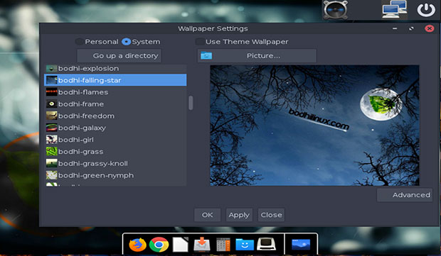 Escuelas Linux wallpaper settings