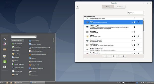Debian 10 Cinnamon 3.8 desktop