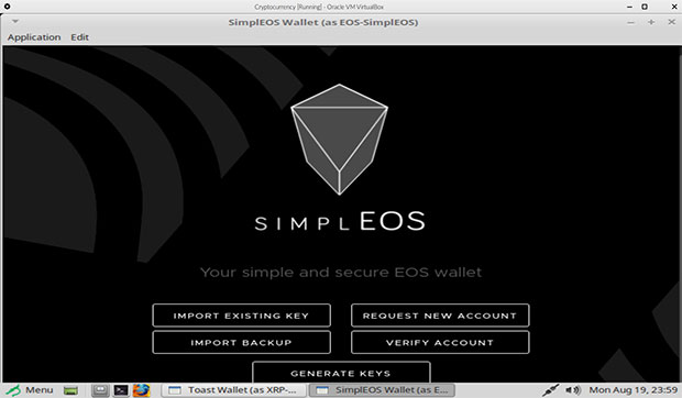 Cryptocurrency OS preconfigured cryptocurrency wallets