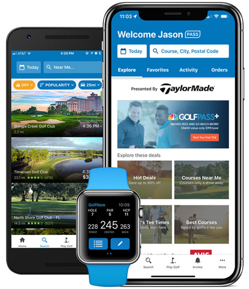 GOLFNOW Book TeeTimes Golf GPS