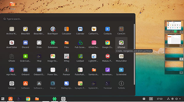 MakuluLinux Shift dock configuration