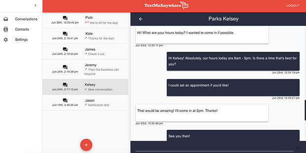 TextMeAnywhere screenshot