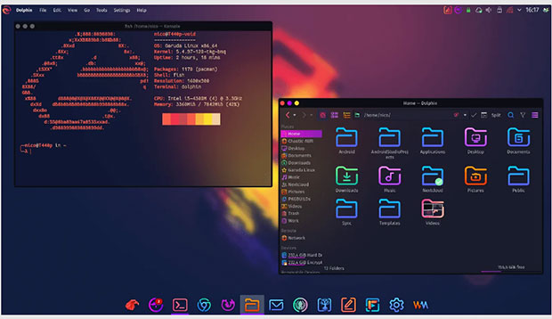 Garuda Linux KDE desktop