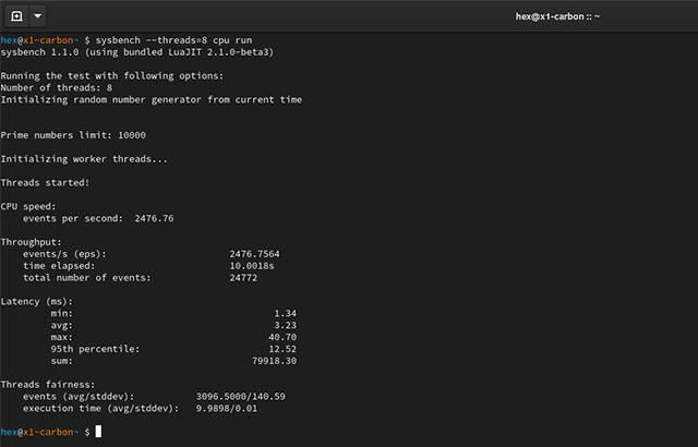 Clear Linux performance evaluation