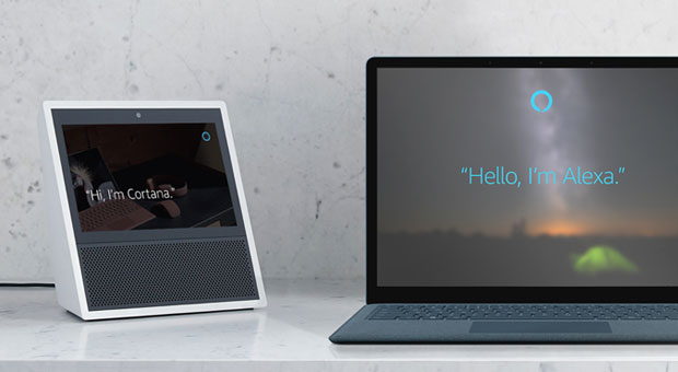 microsoft and amazon have joined ai forces with a cortana and alexa integration