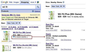 Google's Product Search for mobile with local inventory
