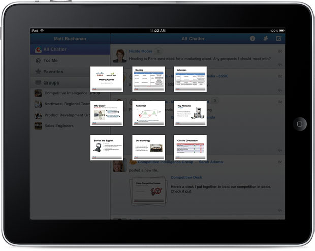salesforce.com chatter mobile iPad