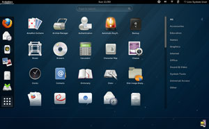 Fedora 18 GNOME 3 interface
