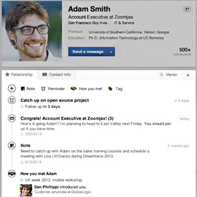 LinkedIn's New Contact App