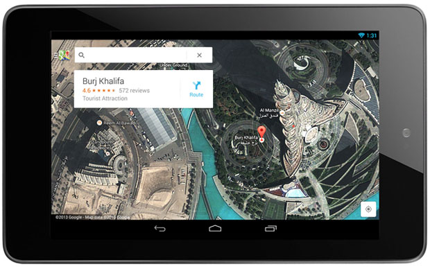 Goolge Maps tablet