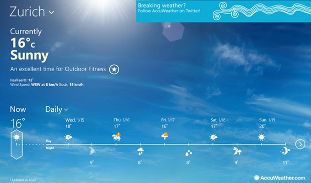 AccuWeather for Windows 8