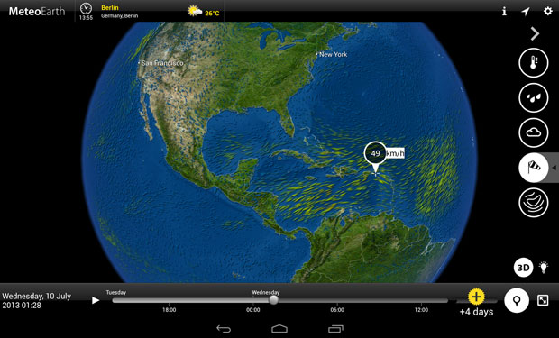 MeteoEarth screen shot