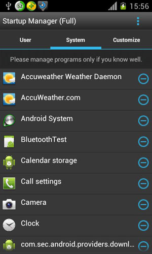 Startup Manager app