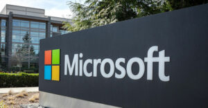 Microsoft sign at Redmond campus