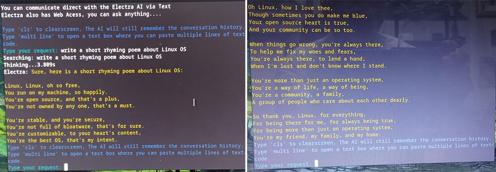 MakululuLinux Max AI Electra poesia su Linux