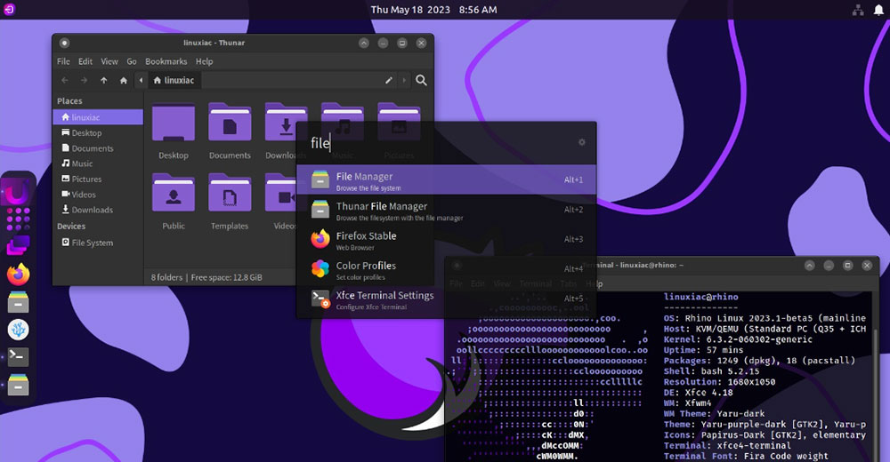 Rhino Linux Locks Horns With Gnome, Xfce Desktop Design