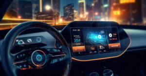 the dashboard of a modern automobile with embedded Linux technology