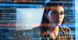 software engineer monitoring servers
