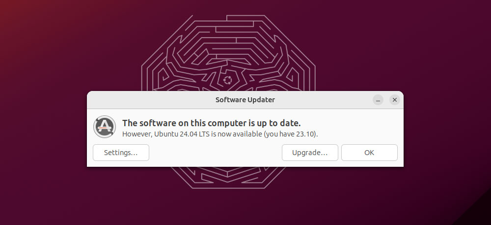 Ubuntu Software check for update screenshot
