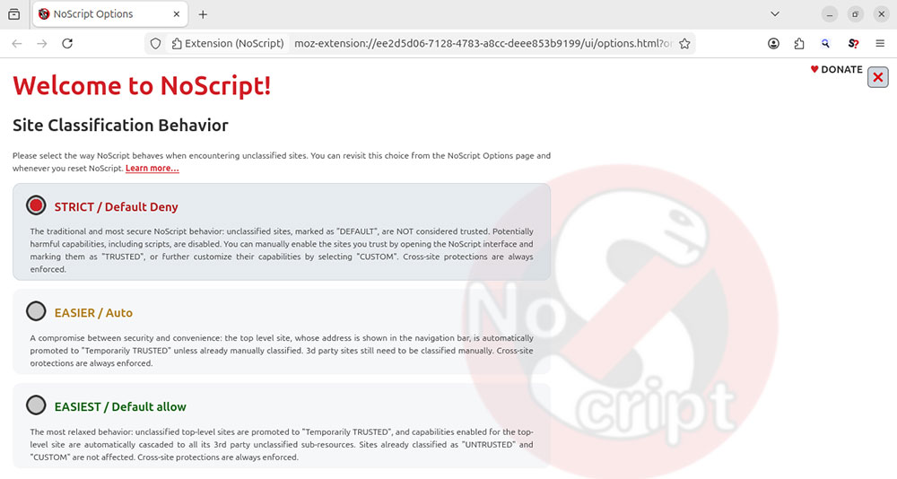 Firefox install NoScript